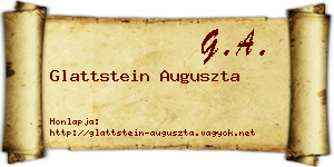 Glattstein Auguszta névjegykártya